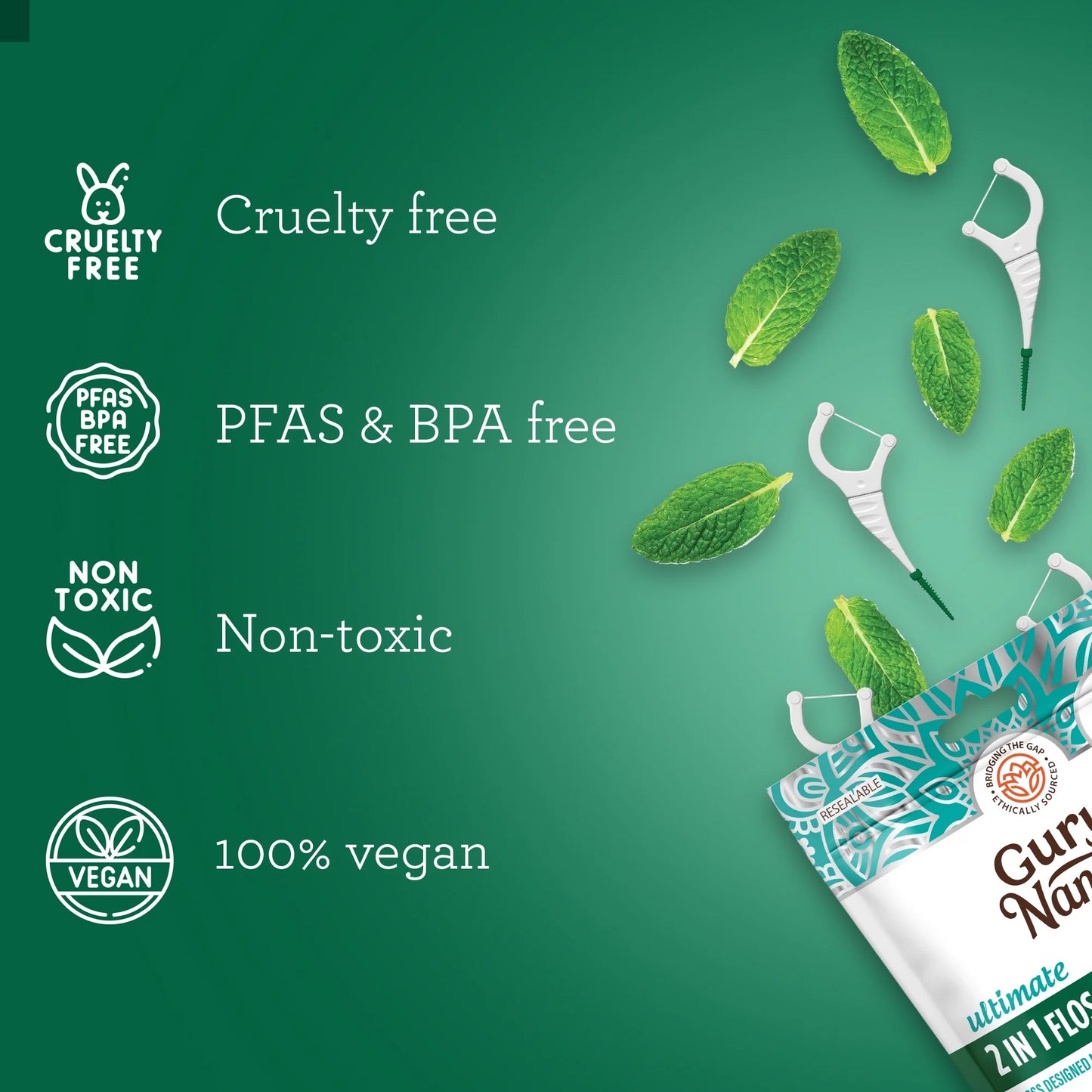 2-IN-1 Dental Floss and Interdental Pick for Teeth & Gum Cleaning - 300 Count