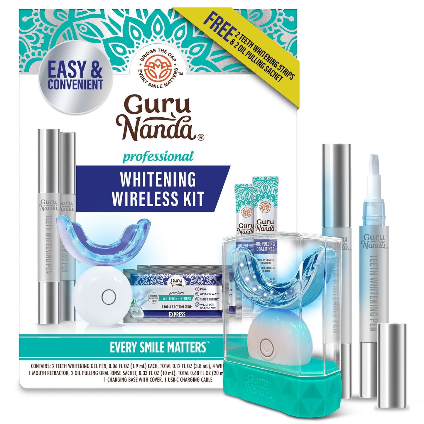Gurunanda Professional Teeth Whitening Wireless Kit