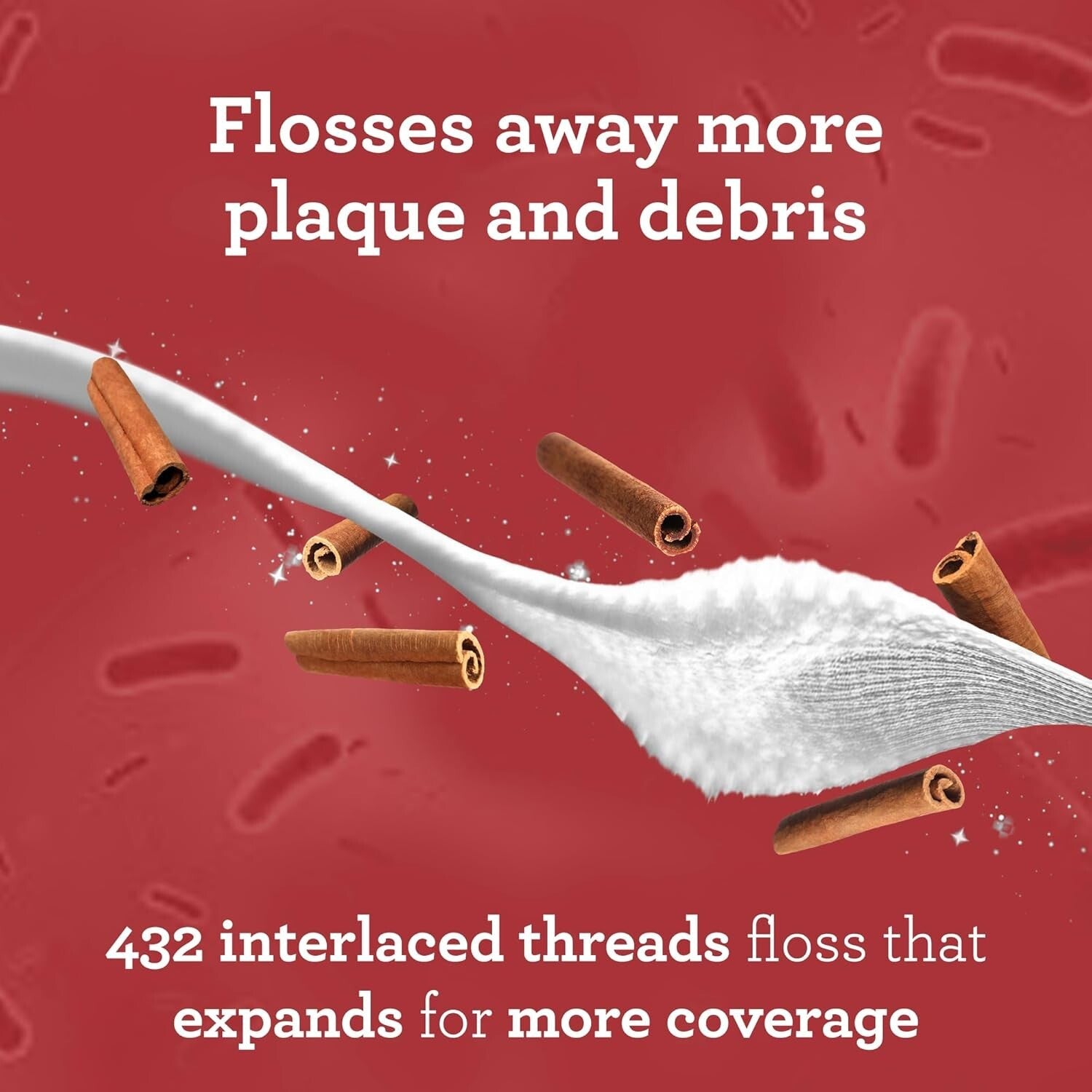 Gurunanda Expandable Waxed Dental Floss for Gentle, Deep Cleaning Wide Teeth Fl