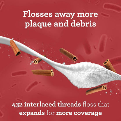 Gurunanda Expandable Waxed Dental Floss for Gentle, Deep Cleaning Wide Teeth Fl